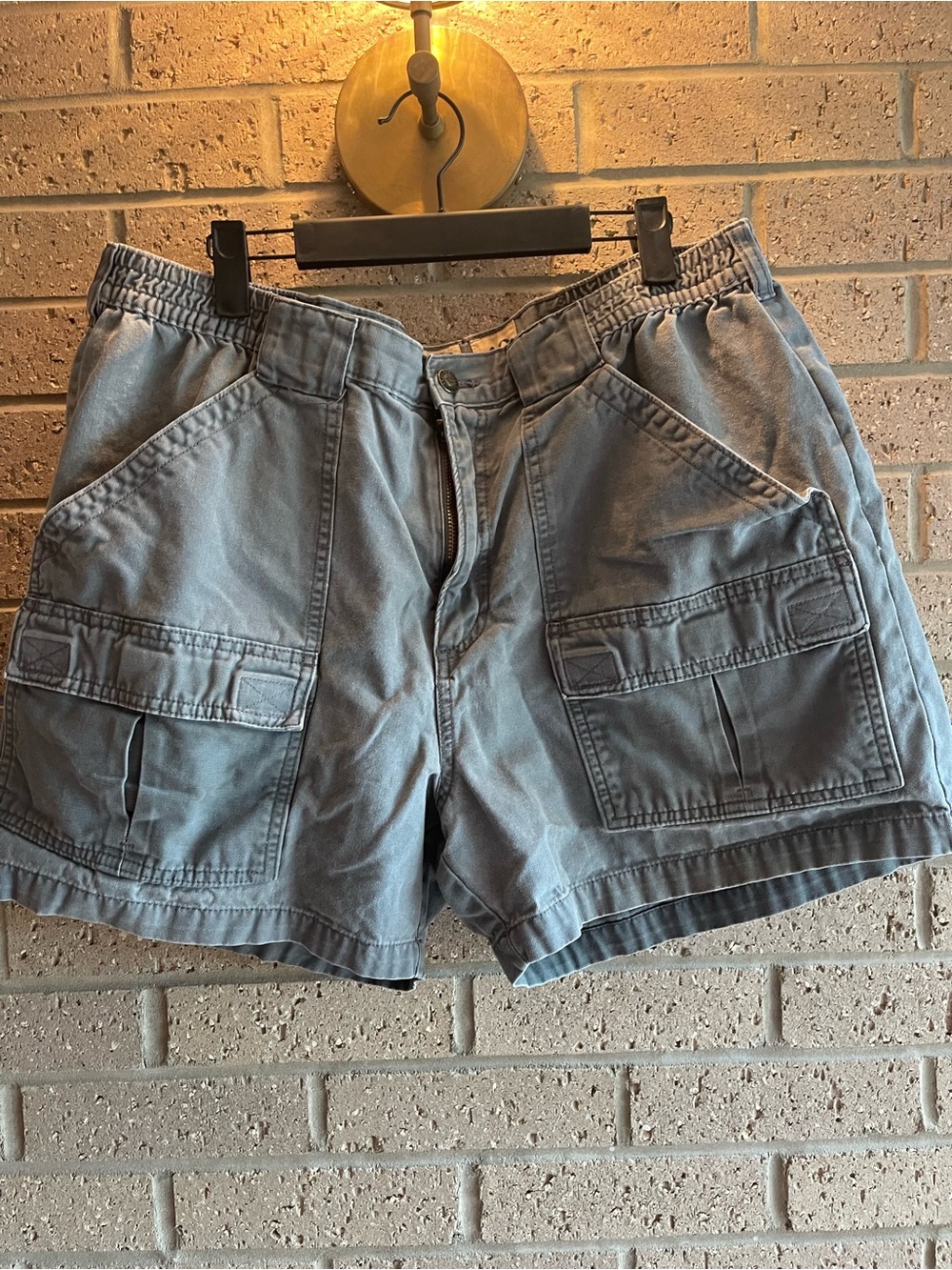 RedHead Men's Gray Cargo Shorts with Elastic Waist